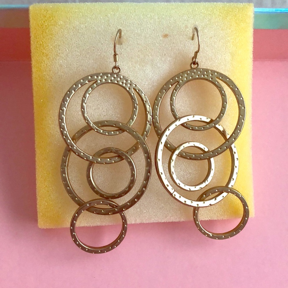 **SOLD** Gold Plated Dangle Earrings